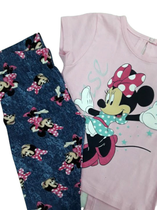 Kinder-Set mit Leggings Sommer 2Stück Rosa