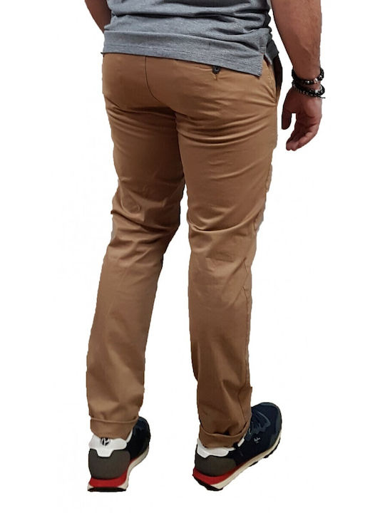 Brokers Jeans Men's Trousers Chinos Slim Fit Taba Brown