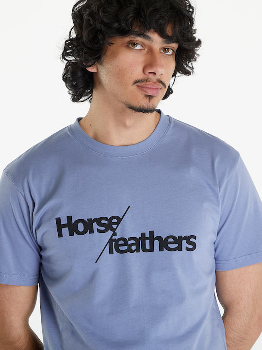 Horsefeathers T-shirt Bărbătesc cu Mânecă Scurtă Albastru