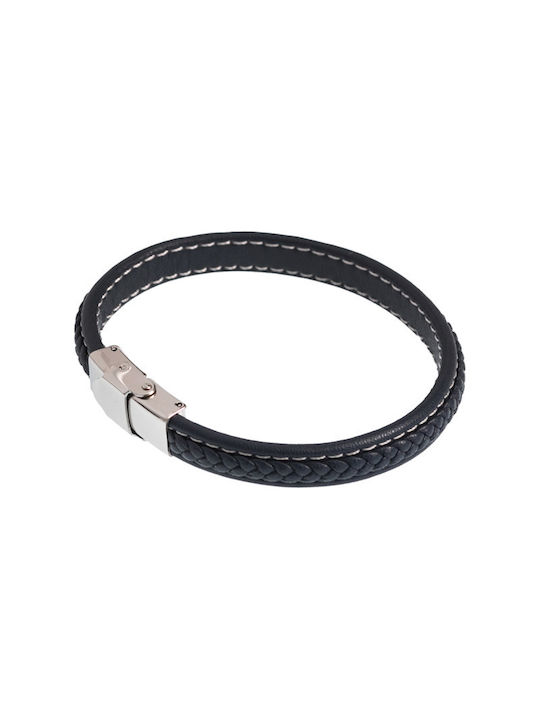 VNC Ανδρικό Βραχιόλι από Δέρμα 21cm