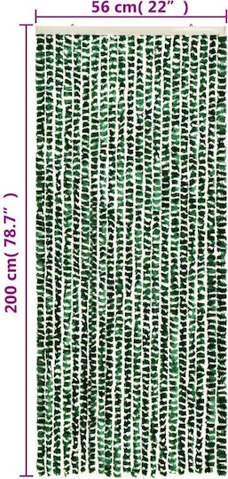 vidaXL Perdea ușă Verde 56x200cm 377383