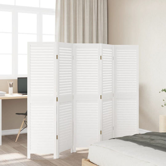 vidaXL Dekorativer Raumteiler Hölzernes mit 5 Paneelen 175x160cm