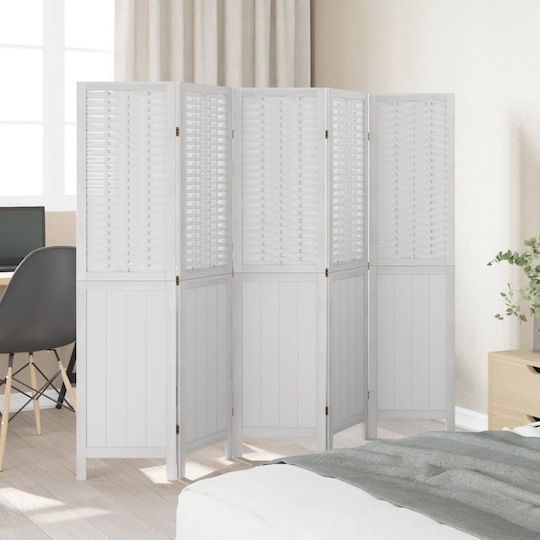 vidaXL Διακοσμητικό Παραβάν Ξύλινο με 5 Φύλλα 175x160cm