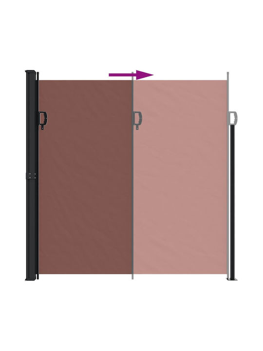 vidaXL Garden Sideway Sunshade Roller Brown 5x2cm