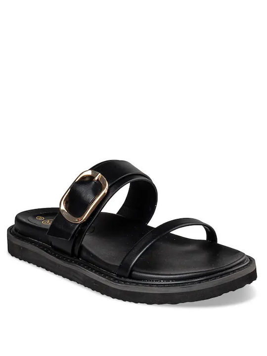 Envie Shoes Women's Flat Sandals in Black Color