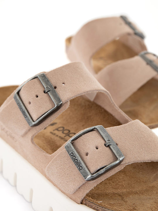 Women's Flat Sandals in Beige Color Narrow Fit