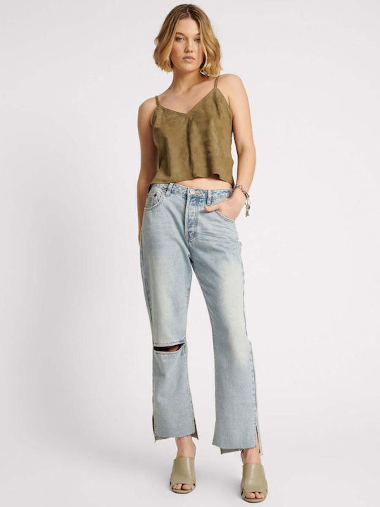 Waist Γυναικείο Jean Παντελόνι σε Relaxed Εφαρμογή