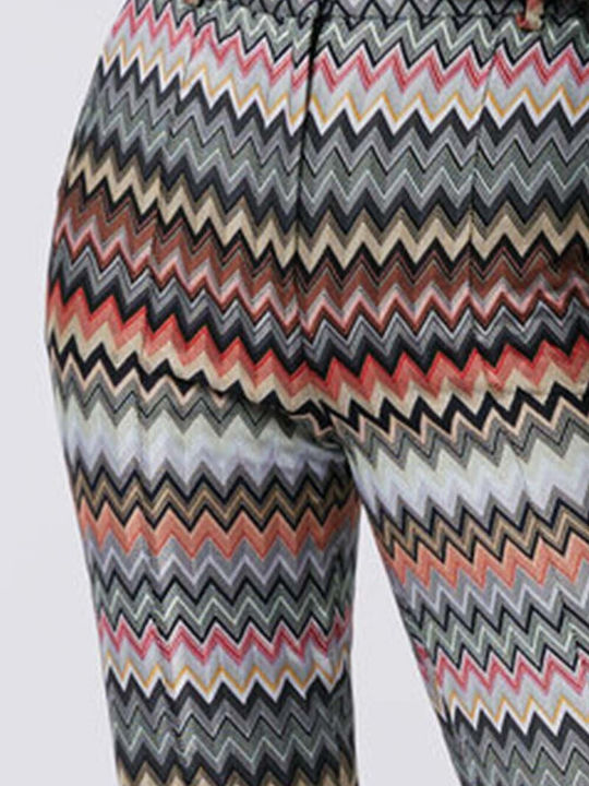 Women's Fabric Trousers Regular Fit Multicolor
