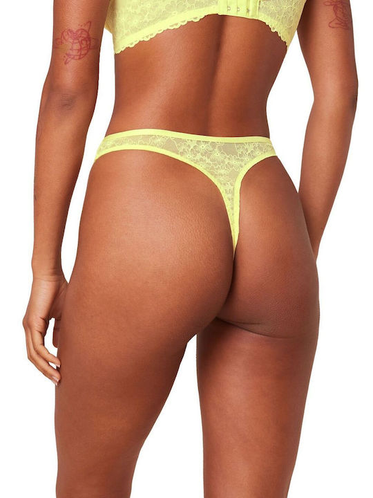 Triumph Women's String Seamless with Lace Yellow