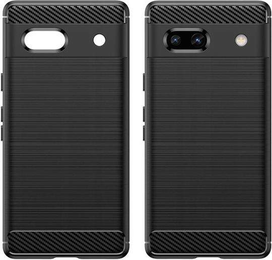 Spacecase Carbon Back Cover Σιλικόνης Μαύρο (Google Pixel 7a)