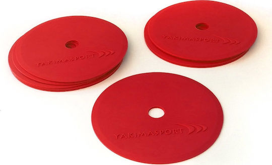 Yakimasport Sport Flat Fields Πιατάκια Προπόνησης 10τμχ σε Κόκκινο Χρώμα