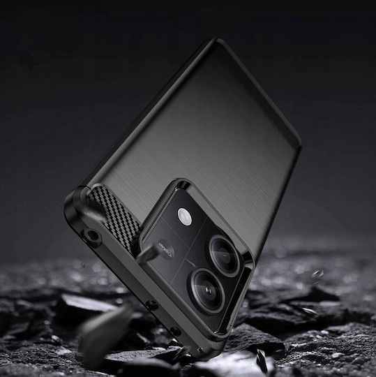 Spacecase Carbon Back Cover Σιλικόνης Μαύρο (Redmi Note 13 5G)