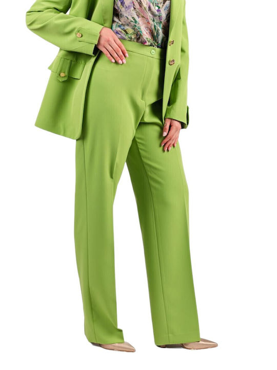Pantaloni de damă Vagias 496-10 Verde Varză verde