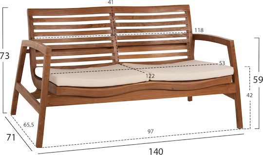 Garten- und Outdoor-Möbelsets Wohnbereich 4 Stück Natur mit Kissen Garten- und Outdoor-Möbelsets Wohnbereich 4 Stück Natur mit Kissen