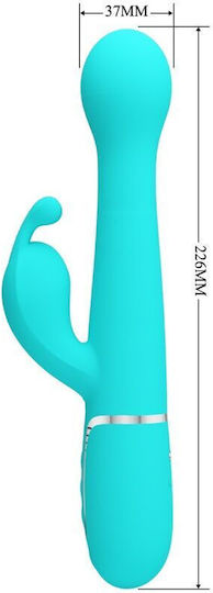 Pretty Love Dejon Rabbit Vibrator 3 In 1 Multifunction Aqua Green