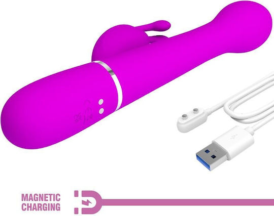Pretty Love Dejon Rabbit Vibrator 3 In 1 Multifunction Violet