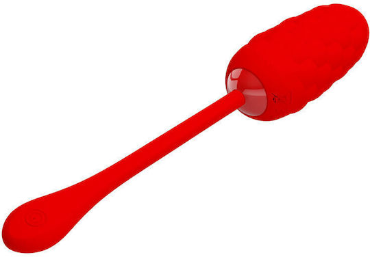 Pretty Love Vibrating Egg Red Rechargeable Marine Texture