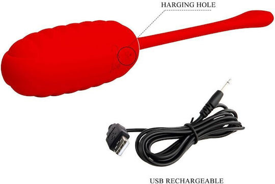 Pretty Love Kirk Rechargeable Vibrating Egg Red