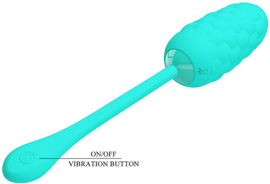 Pretty Love Vibrating Egg Aqua Green Rechargeable Marine Texture