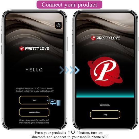 Pretty Love Hector Electroshock Vibrator By App Control Purple