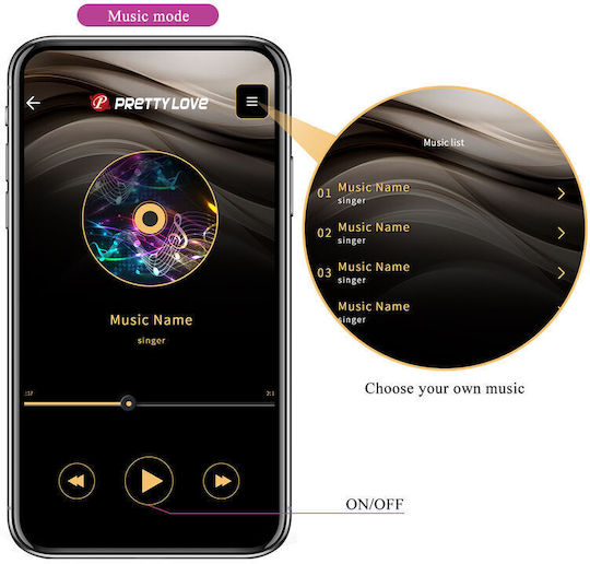 Pretty Love Hector Electroshock Vibrator By App Control Purple