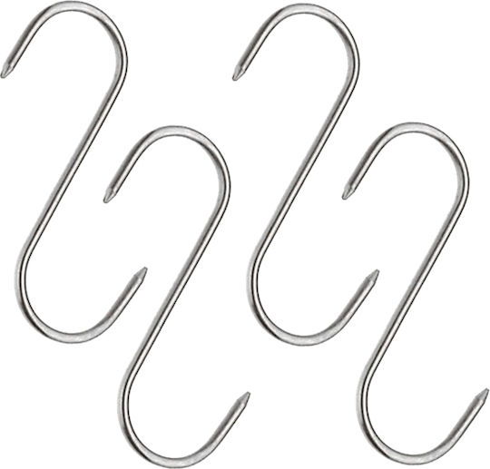 Set Four Ideallstore Meat Smoking Hooks 16 Cm Metal