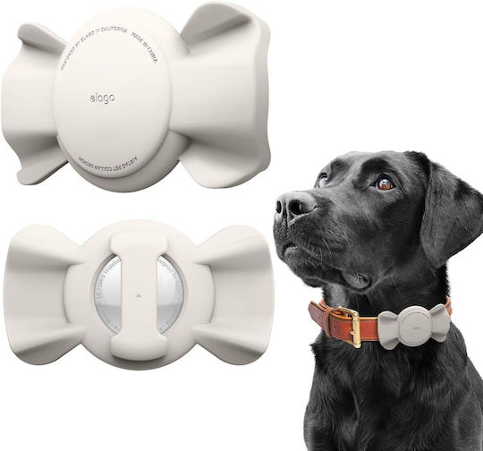 Elago Pet Collar Case Silicone for AirTag in Gray color