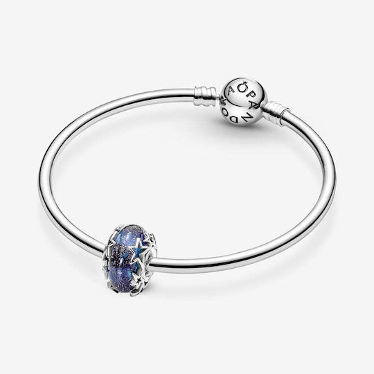 Pandora Durchzieh-Motiv für Schmuck in Form Stern aus Silber aus Glas