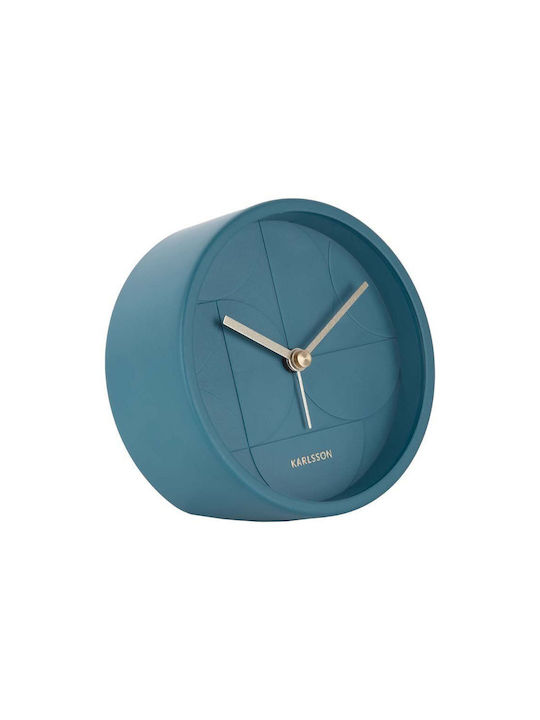 Karlsson Tischuhr mit Wecker Marineblau KA5949DB