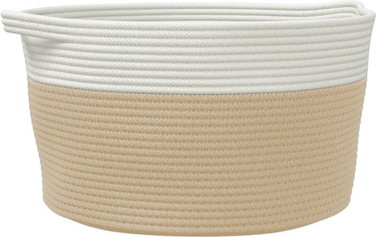 vidaXL Καλάθι Αποθήκευσης Υφασμάτινο Μπεζ 40x40x25cm vidaXL Καλάθι Αποθήκευσης Υφασμάτινο Μπεζ 40x40x25cm