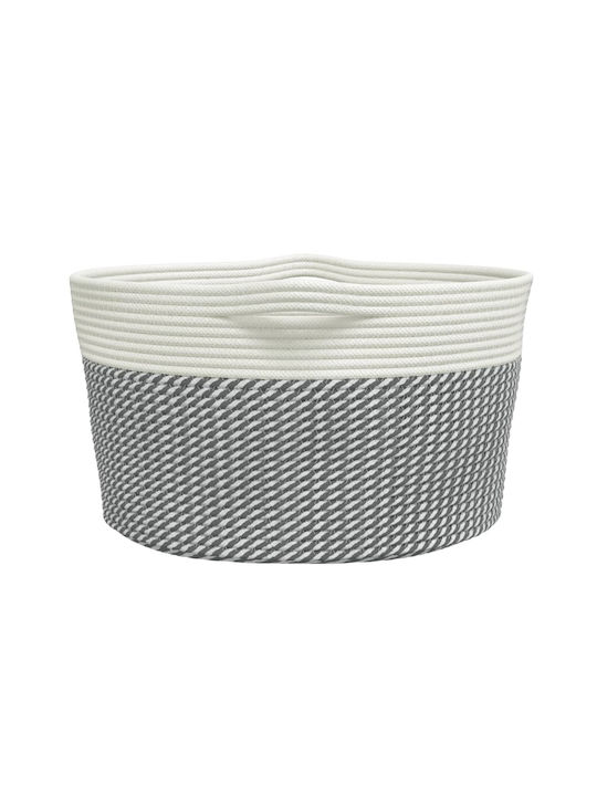 vidaXL Καλάθι Αποθήκευσης Υφασμάτινο Γκρι 40x40x25cm