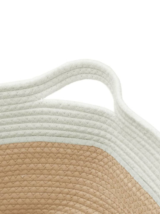 vidaXL Καλάθι Αποθήκευσης Υφασμάτινο Μπεζ 40x40x25cm