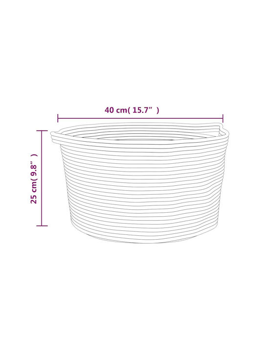 vidaXL Καλάθι Αποθήκευσης Υφασμάτινο Καφέ 40x40x25cm