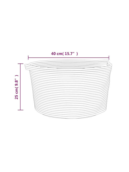 vidaXL Καλάθι Αποθήκευσης Υφασμάτινο Μπεζ 40x40x25cm