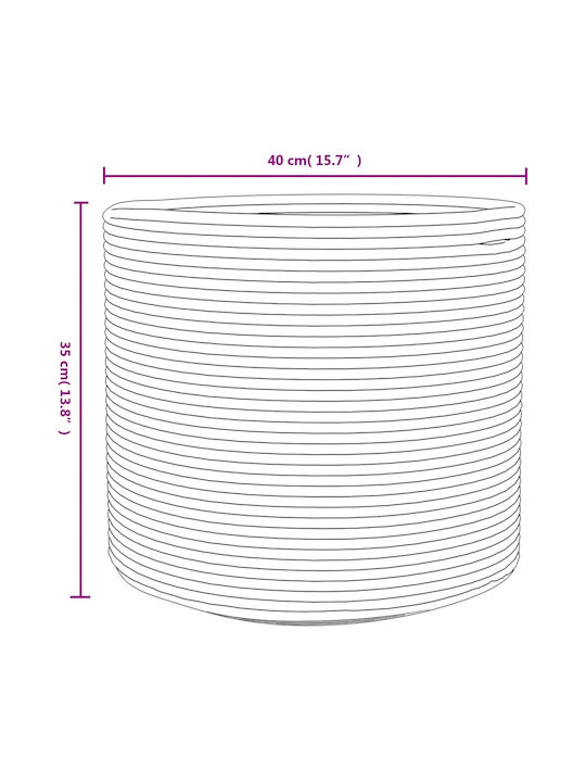 vidaXL Καλάθι Αποθήκευσης Υφασμάτινο Γκρι 40x40x35cm