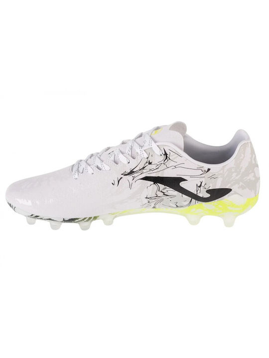 Joma Super Copa FG Low Football Shoes with Cleats White