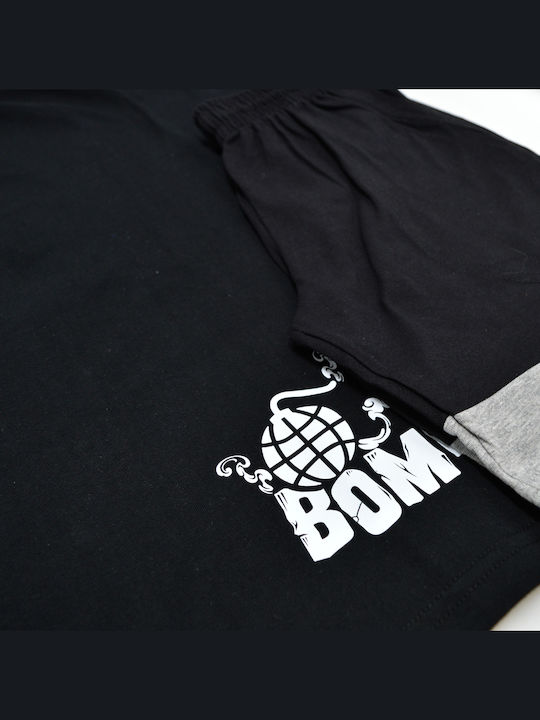Set pentru copii cu șorturi Vară 2buc Negru/gri Bomb