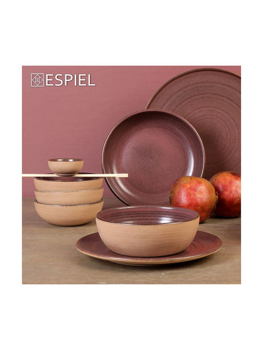 Espiel Calabria Bol de Servire Rotund Ceramică Roz cu Diametru 12.5buc