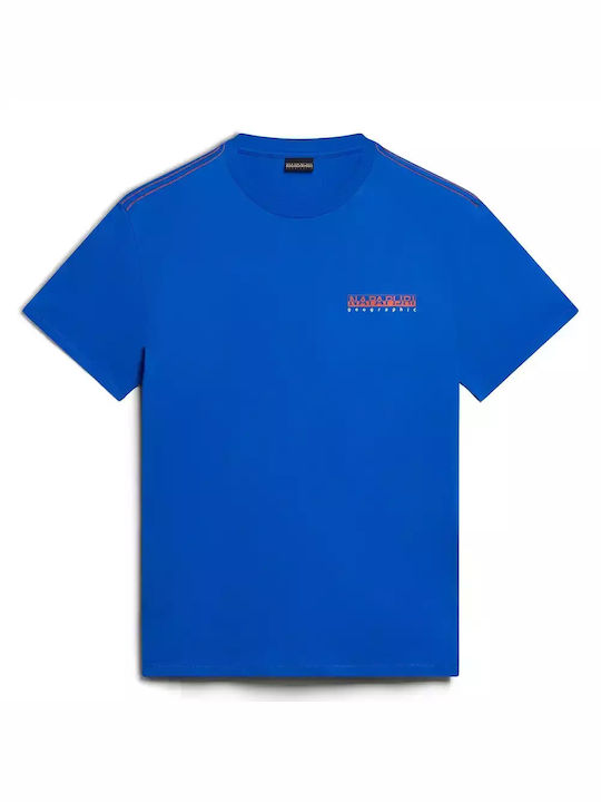 Napapijri T-shirt Bărbătesc cu Mânecă Scurtă Blue Lapis