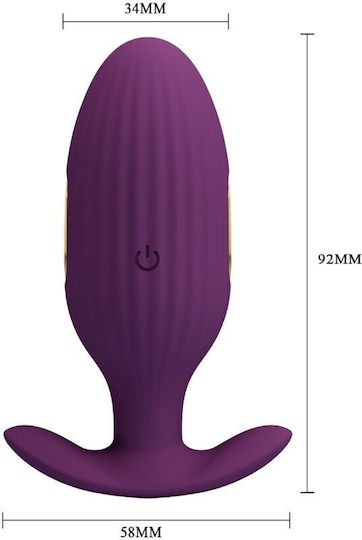 Pretty Love Jefferson App Controlled Anal Plug Purple