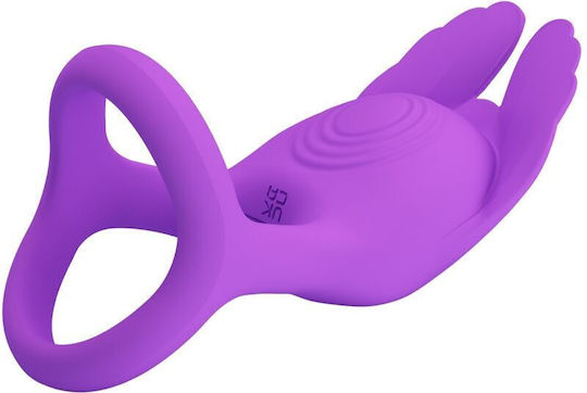 Pretty Love Vibrant Penis Ring 7 Vibrations Purple Silicone