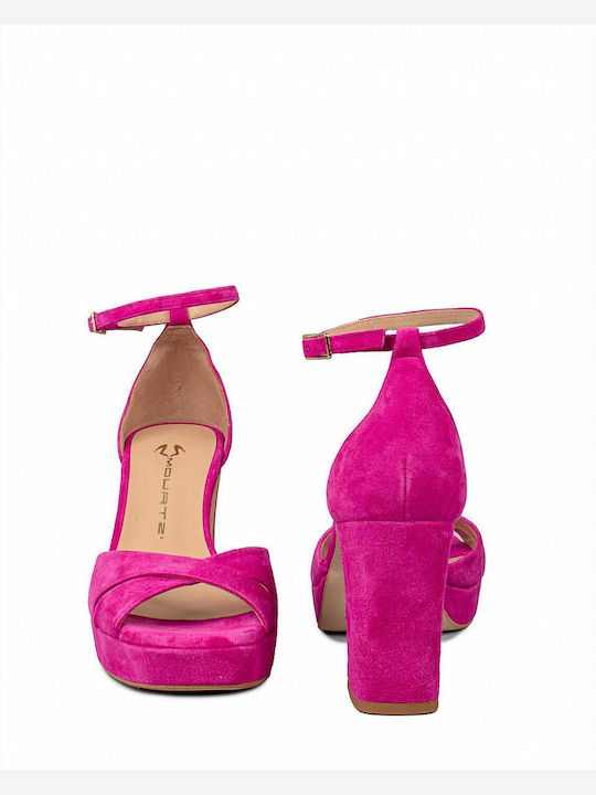 Mourtzi Leather Women's Sandals Purple