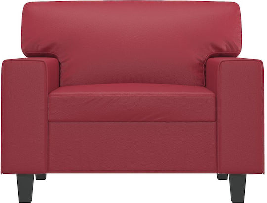 Sessel aus Kunstleder Bordeaux 94x77x80cm