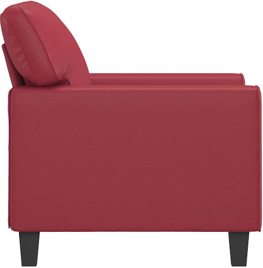 Sessel aus Kunstleder Bordeaux 94x77x80cm