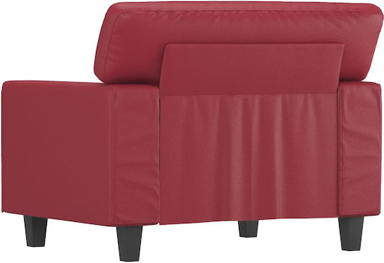 Sessel aus Kunstleder Bordeaux 94x77x80cm