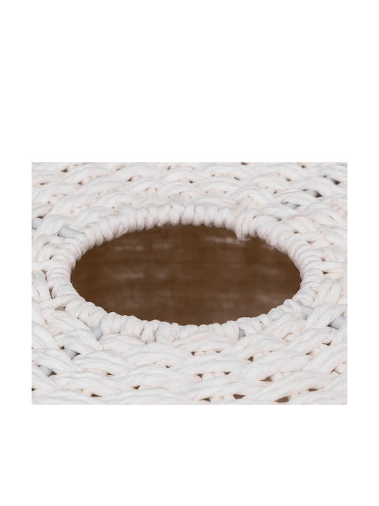 5Five Καλάθι Απλύτων Υφασμάτινο με Καπάκι 38x38x52cm Λευκό