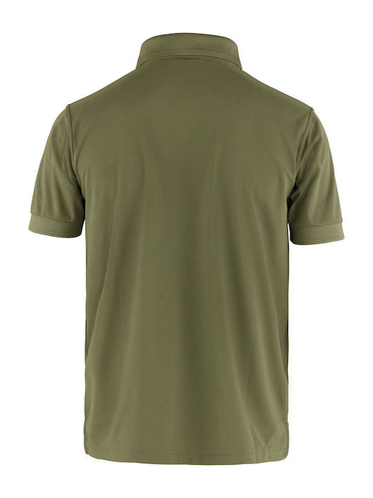 Fjallraven Crowley Men's Athletic Short Sleeve Blouse with Buttons Green