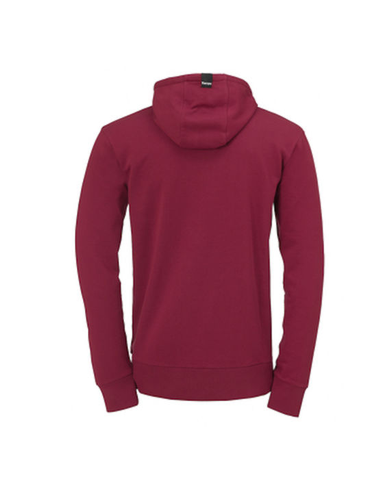 Kempa Men's Sweatshirt with Hood and Pockets Burgundy