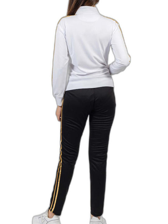 Givova Herren-Sweatpants-Set Wht/gold