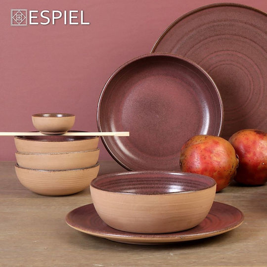 Espiel Calabria Salatschüssel Keramik Rosa 16x16x5.5cm 1Stück
